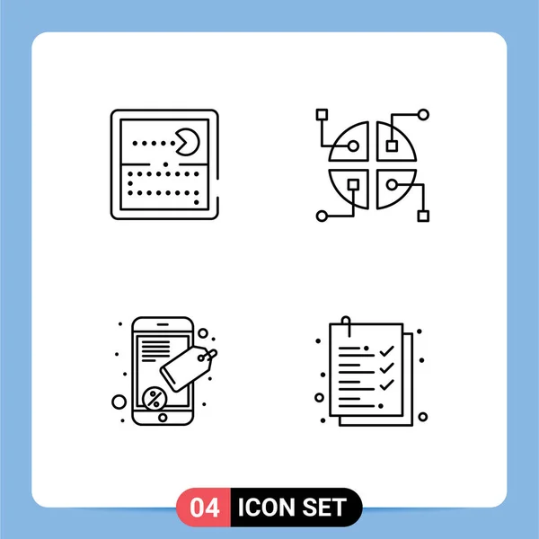 Universal Icon Symbols Gruppe Von Modern Filledline Flache Farben Des — Stockvektor