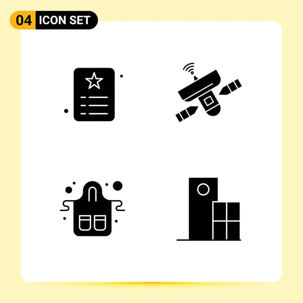 Creative Icons Modern Signs Sysymbols Card Signal Identity Antenna Food — Vector de stock