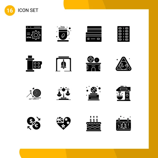 Glyphs Editable Vector Design Elements — 스톡 벡터