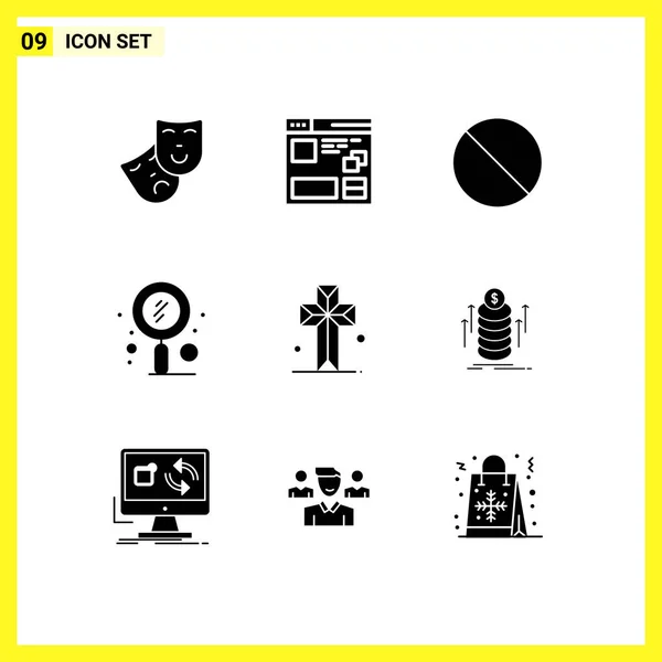 Universal Icon Symbols Group Modern Solid Glyphs Cathedral Seo Cancel —  Vetores de Stock