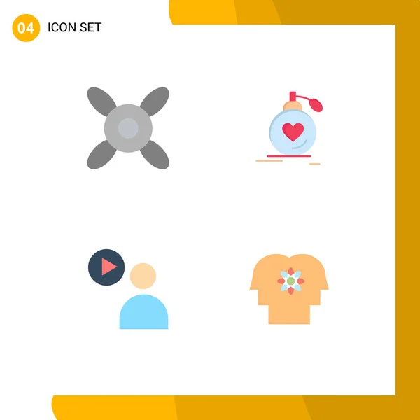 Flat Icon Konzept Für Webseiten Mobile Und Apps Kühler Spiel — Stockvektor