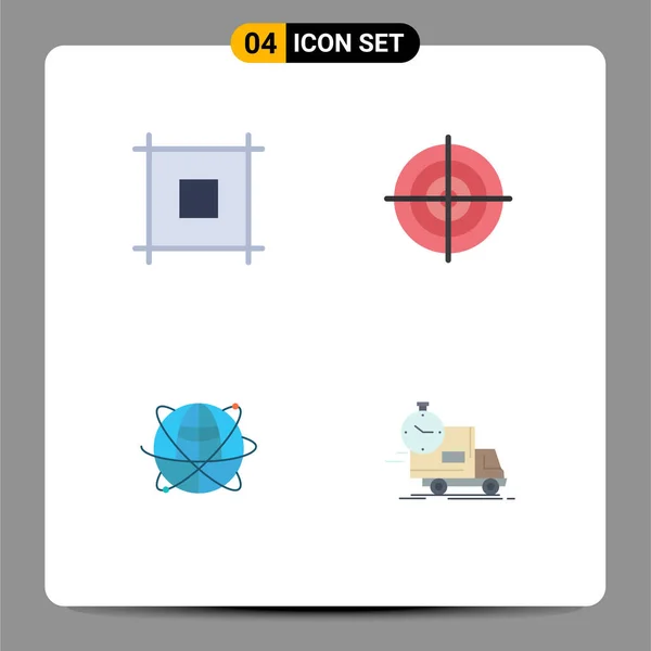 Universal Icon Symbols Group Modern Flat Icons Faction Business Target — 스톡 벡터