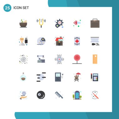 Web siteleri Mobil ve Apps avatar, portföy, referans, iş, sol Düzenlenebilir Vektör Tasarım Elemanları için 25 Düz Renk konsepti