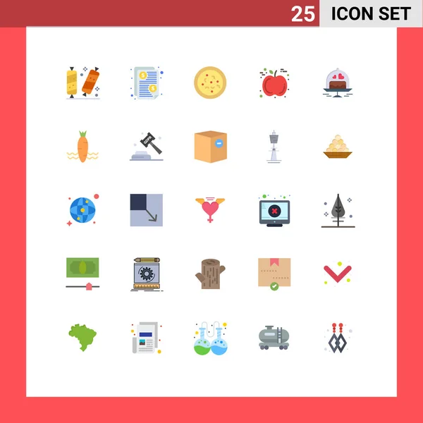 Universal Icon Symbols Group Modern Flat Colors Wedding Cake Paid — Stockový vektor