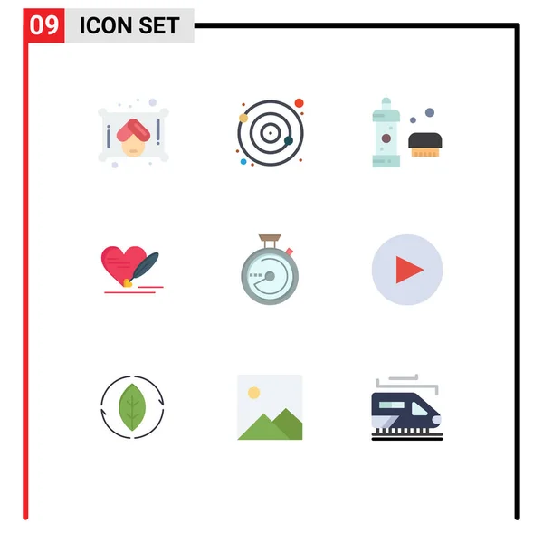 Universal Icon Symbolen Groep Van Modern Flat Kleuren Van Kompas — Stockvector
