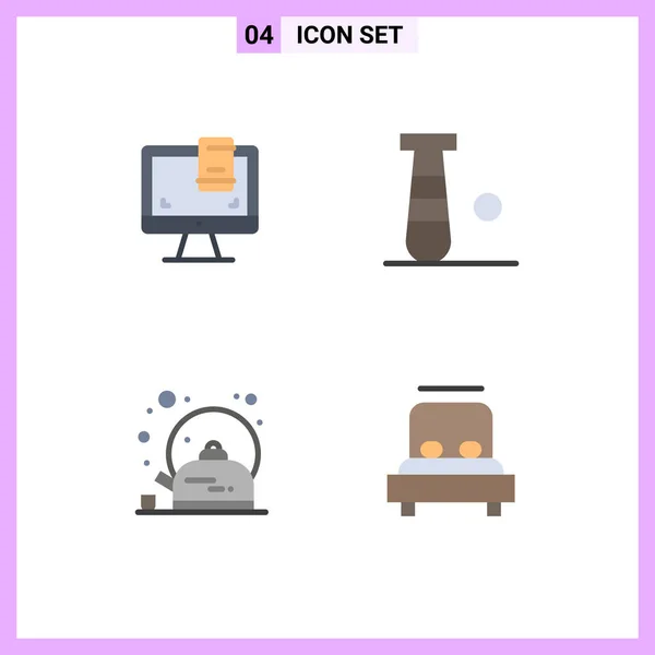 Set Modern Icons Symbols Signs Design Pot Screen Game Cup — Stock Vector