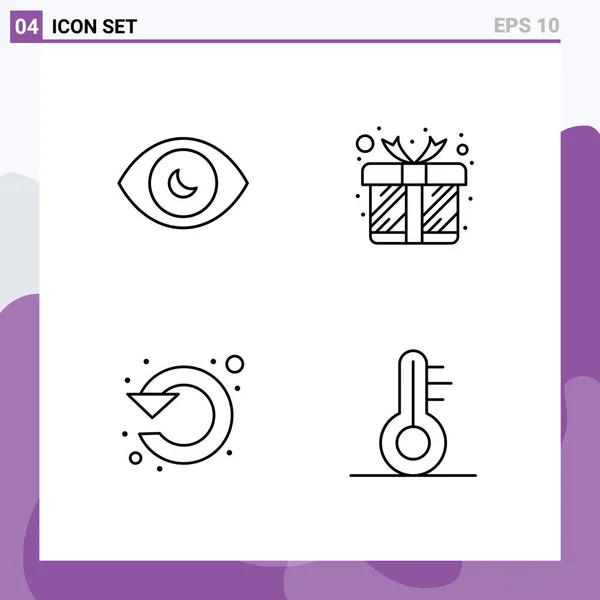 Creative Icons Modern Signs Sysymbols Eye Refresh View Love Rotate — Vector de stock