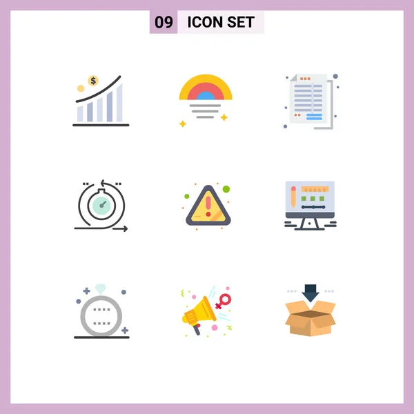 Modern Set Flat Colors Pictograph Iteration Development Accounting Cycle Bookkeeping — Stock Vector