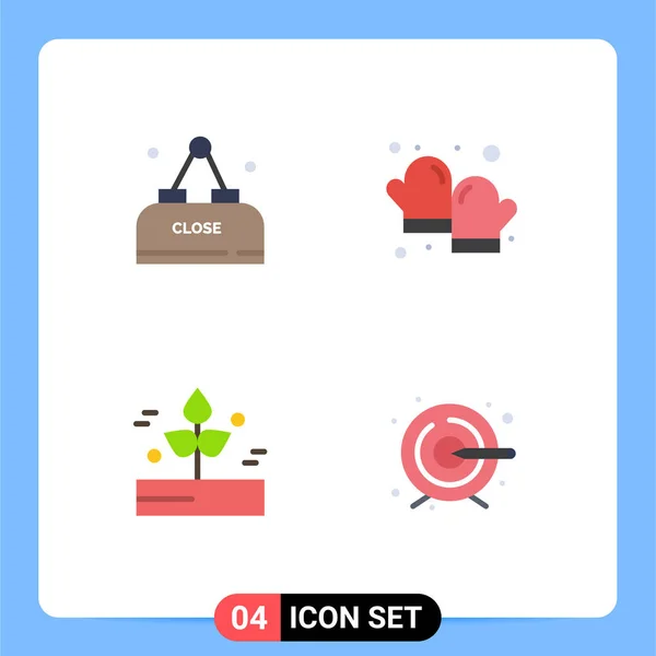 Benutzeroberfläche Flaches Icon Pack Mit Modernen Zeichen Und Symbolen Für — Stockvektor
