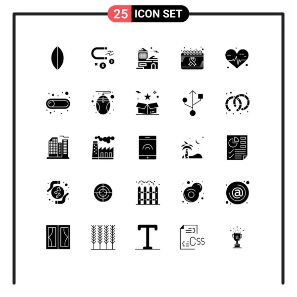 Icône Vectorielle Stock Paquet Signes Symboles Pour Fréquence Cardiaque Monde — Image vectorielle