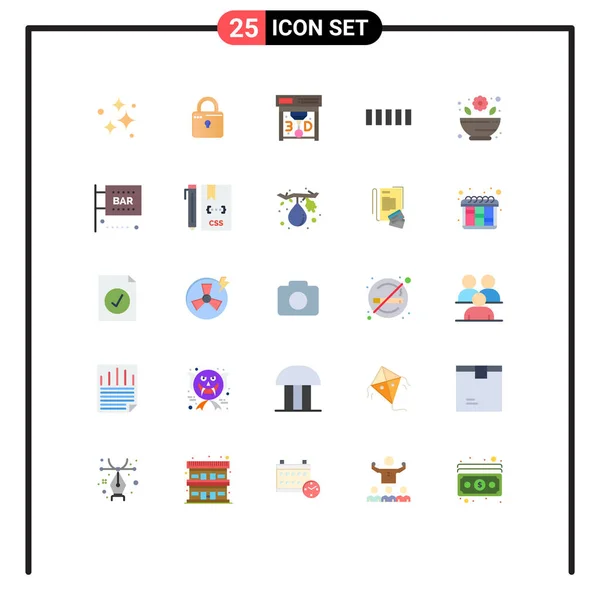 Set Modern Icons Symbols Signs Mortar Security Signal Connection Editable — Stock Vector