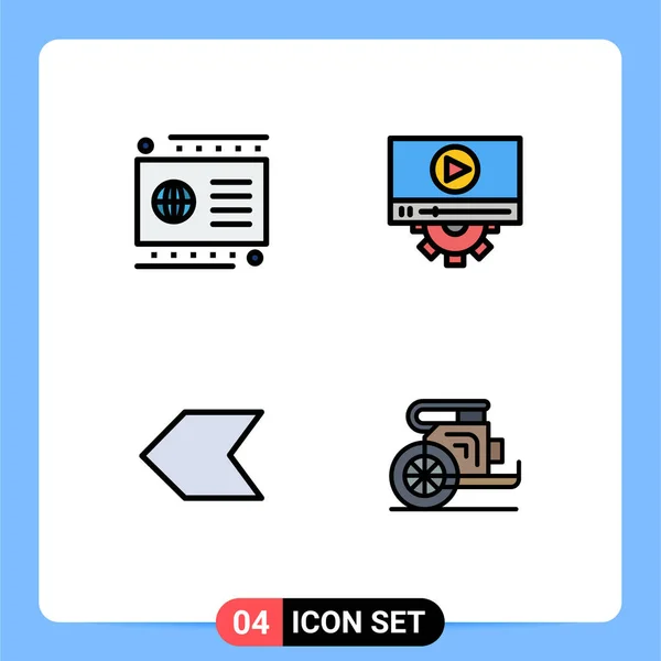 Creative Icons Modern Signs Sysymbols Card Pointer Payment Setting Chariot — Archivo Imágenes Vectoriales