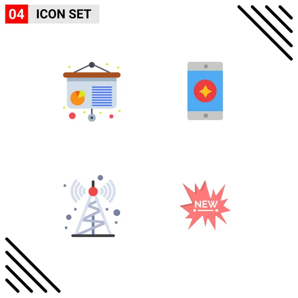 Flat Icon Konzept Für Webseiten Mobile Und Apps Diagramm Commerce — Stockvektor