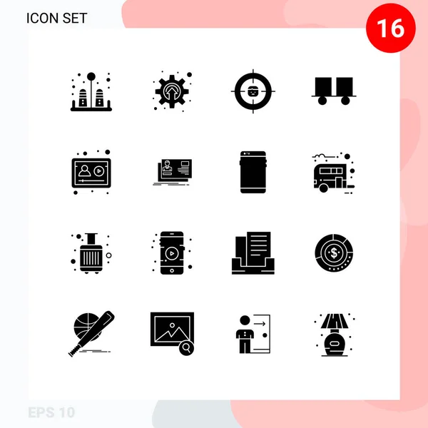 Universal Icon Symbols Group Modern Solid Glyphs Account Вилковий Навантажувач — стоковий вектор