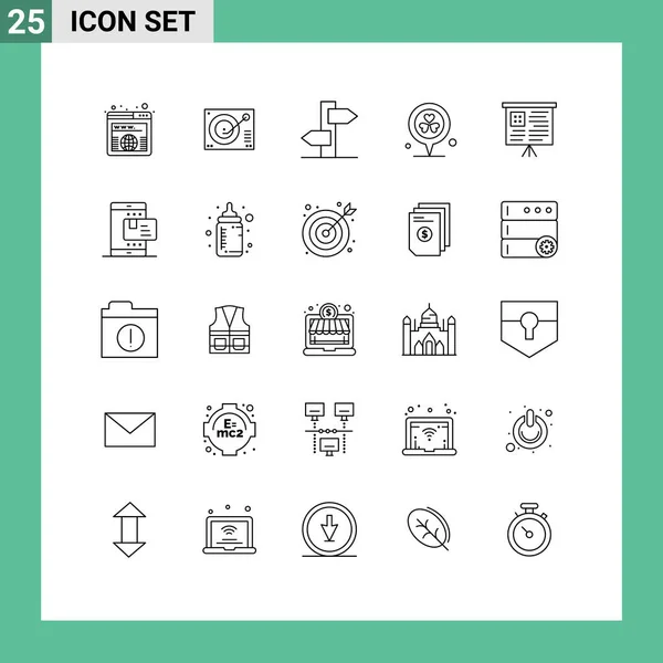 Set Von Modernen Symbolen Symbole Zeichen Für Platte Pin Datensatz — Stockvektor