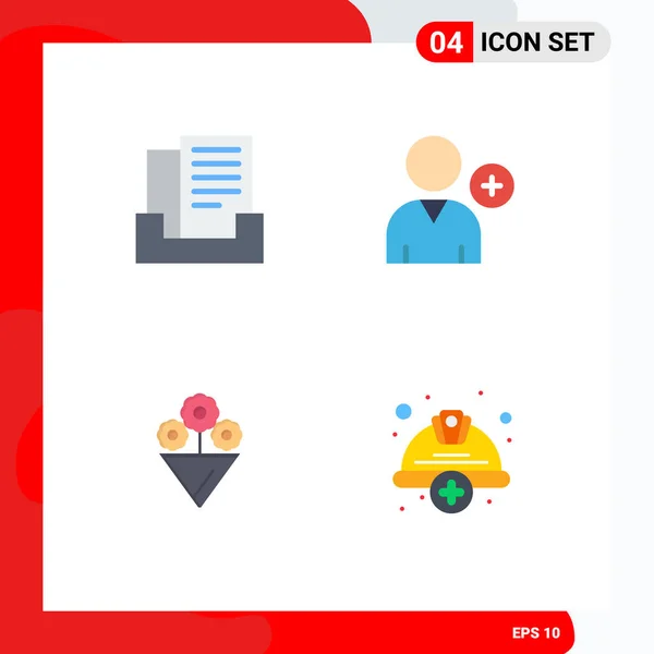 User Interface Pack Basic Flat Icons Email Cap Follow Flower — Διανυσματικό Αρχείο