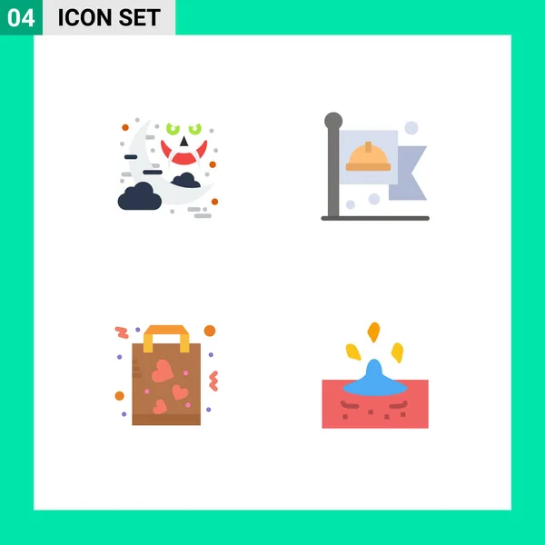 Flat Icon Concept Pour Les Sites Web Mobile Applications Halloween — Image vectorielle