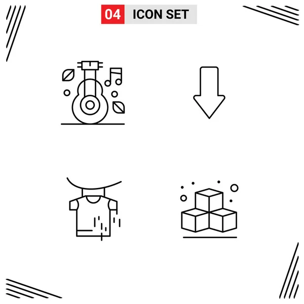 Stock Vector Icon Pack Mit Linienzeichen Und Symbolen Für Alternative — Stockvektor