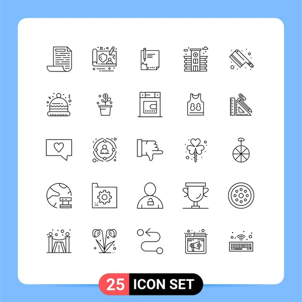 2015 Universal Icon Symbols Group Modern Lines Kitchen Hospital File — 스톡 벡터