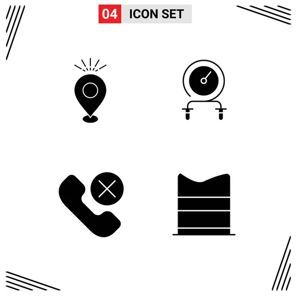 Set Modern Icons Symbols Signs Location Training Holiday Fitness Contact — Stock Vector