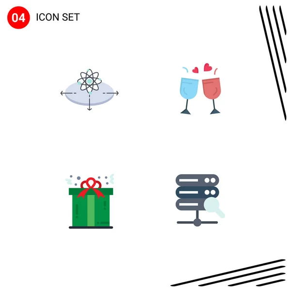 Icone Creative Segni Moderni Simboli Business Natale Innovazione Amore Presenti — Vettoriale Stock