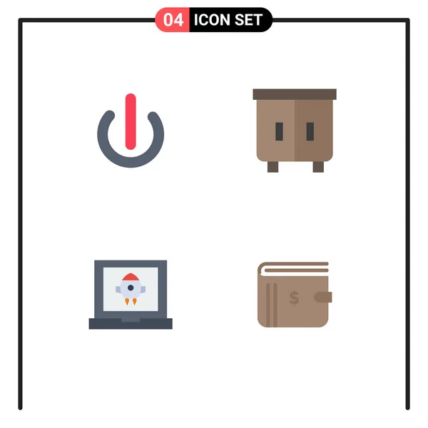 Pack Modern Lapos Ikonok Jelek Szimbólumok Web Print Media Mint — Stock Vector