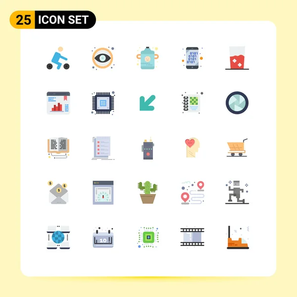 Creative Icons Modern Signs Sysymbols Food Baby Search Code Editable — Vector de stock
