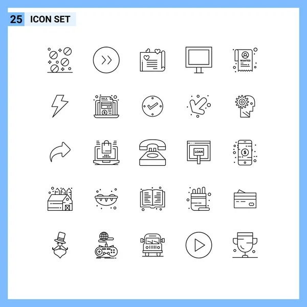 Universal Icon Symbols Group Modern Lines Power State Couple Proposal — Stockvektor