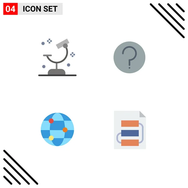 Universal Icon Symbols Group Modern Flat Icons Biology Globe Research — Vetor de Stock