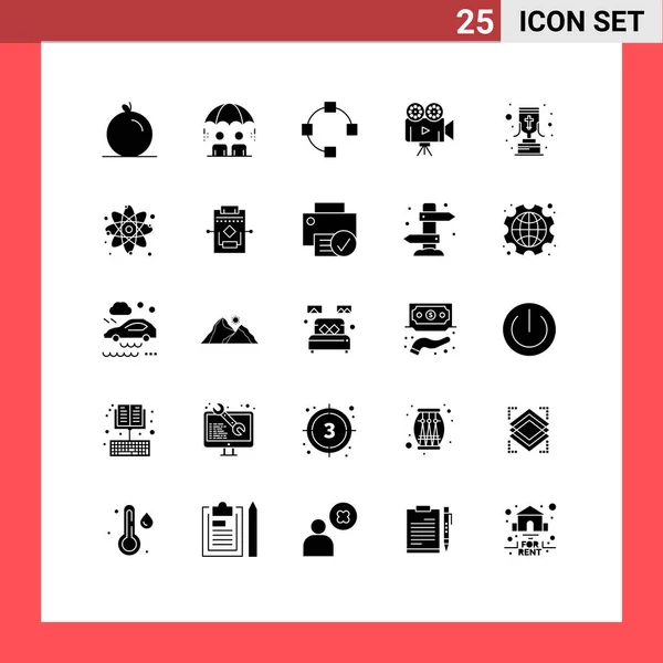 Universal Icon Symbols Group Modern Solid Glyphen Des Christlichen Kreuzes — Stockvektor