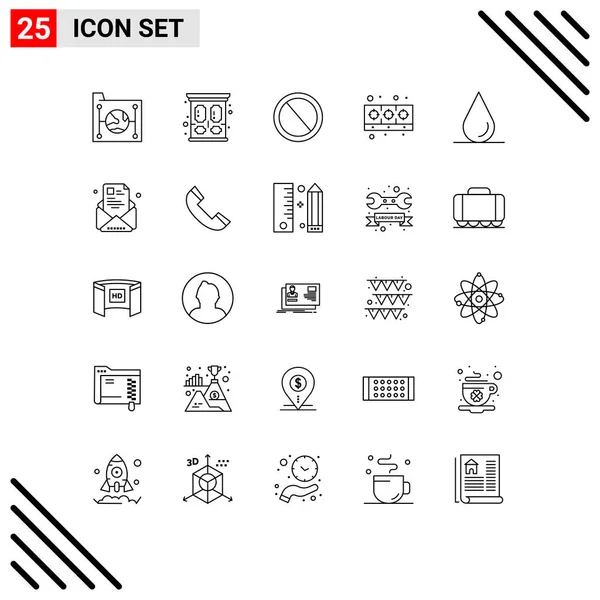 Set Vector Lines Grid Kitchen Cooking Clothes Cooker Trash Editable — Vector de stock