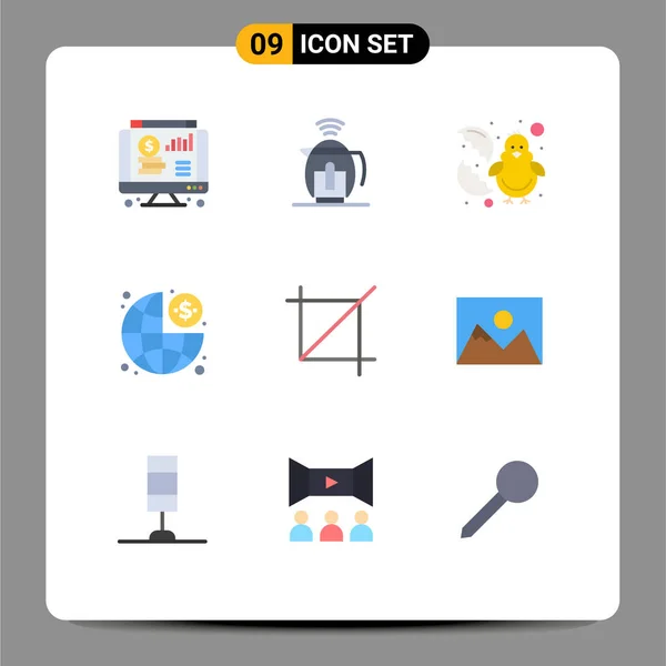 Universal Icon Symbols Group Modern Flat Colors Screen Dollar Baby — Διανυσματικό Αρχείο