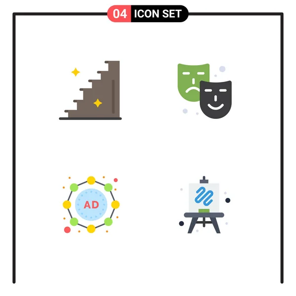 Universal Icon Symbols Group Modern Flat Icons Floor Strategy Mask — Stockový vektor