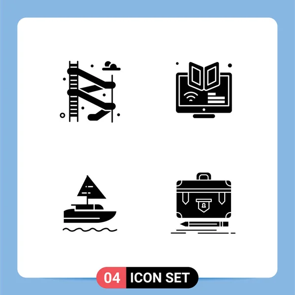 Ensemble Symboles Modernes Icônes Interface Utilisateur Signes Pour Curseur Bateau — Image vectorielle