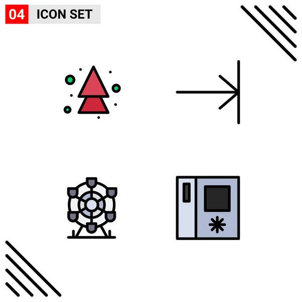 Universal Icon Symbols Group Modern Filledline Flat Colors Arrow Wheel — Vetor de Stock