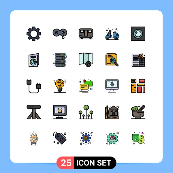 Stock Vector Icon Pack Mit Linienzeichen Und Symbolen Für Interieur — Stockvektor