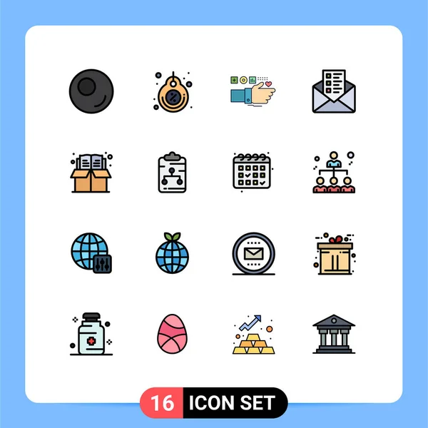 Set Modern Icons Sysymbols Signs Education Book Technology Chat Business — Archivo Imágenes Vectoriales