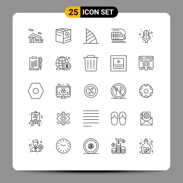 25条话筒 Burj Arab 统一Arab可编辑向量设计元素的用户界面包 — 图库矢量图片