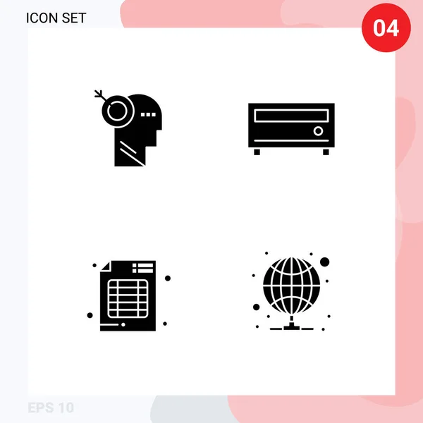 Set Modern Icons Sysymbols Signs Arrow Branding Target Player Hosting — Archivo Imágenes Vectoriales