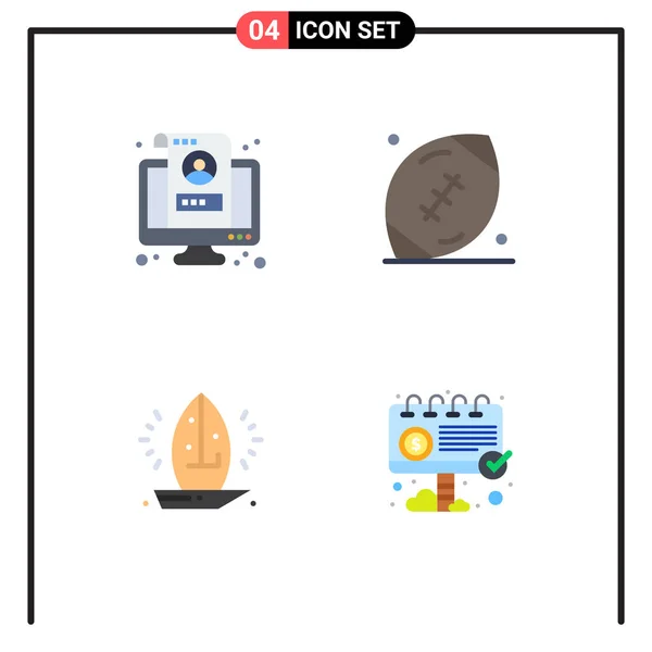 Concept Icône Plate Pour Les Sites Web Compte Mobile Applications — Image vectorielle