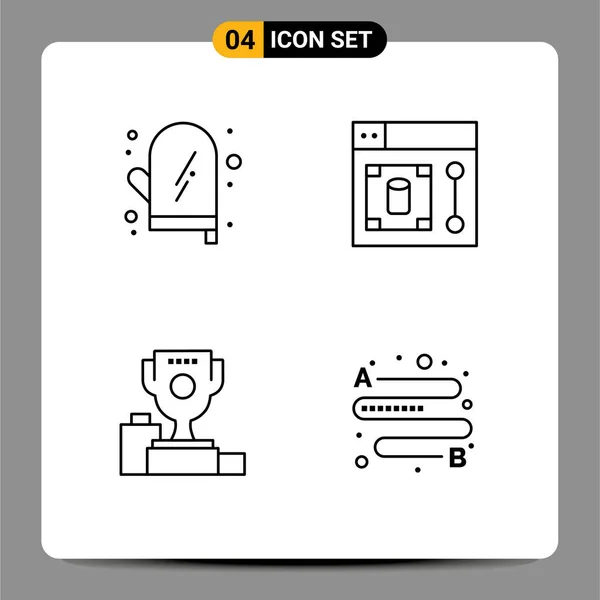 Universal Icon Symbols Group Modern Filledline Flat Colors Cooking Ceremony — Stock Vector