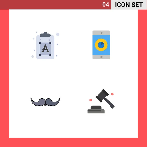 Set Mit Kommerziellen Flat Icons Pack Für Kreative Hipster Text — Stockvektor