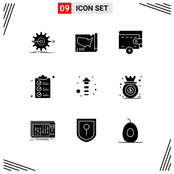 Creative Icons Modern Signs Symbols Direction Mark Usa Shopping Check — Stockový vektor