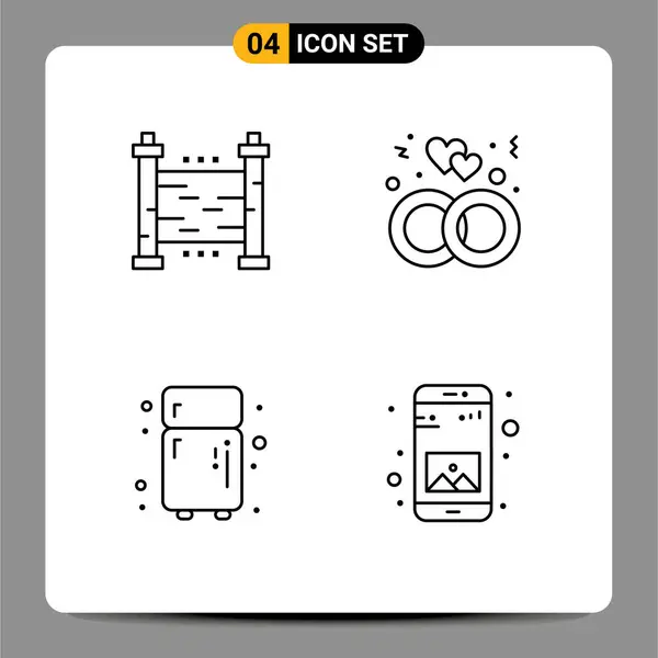 사이트 모바일 Editable Vector Design Elements — 스톡 벡터