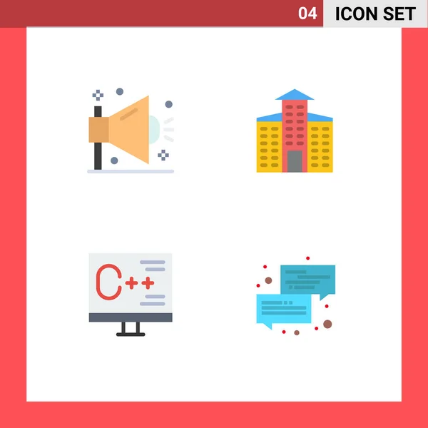 Universal Flat Icon Signs Símbolos Negocio Ordenador Seo Ciudad Desarrollo — Vector de stock