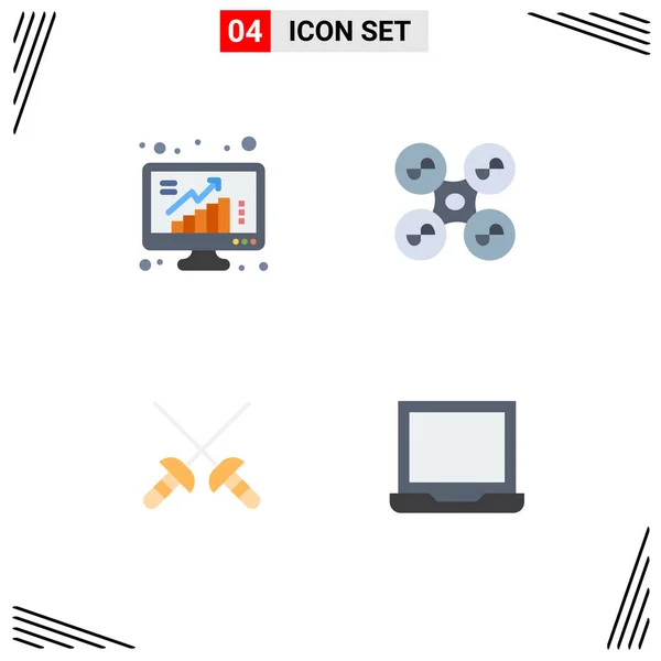 Pack Modern Flat Icons Tekenen Symbolen Voor Web Print Media — Stockvector