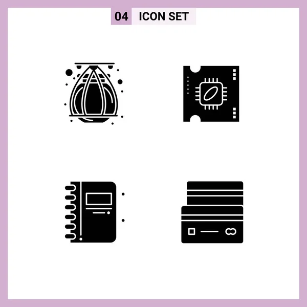 사이트 모바일 India Cpu 프로세서 Editable Vector Design Elements — 스톡 벡터