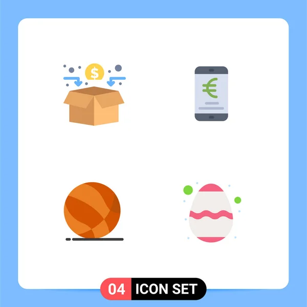 Benutzeroberfläche Flaches Icon Pack Moderner Zeichen Und Symbole Der Finanzierung — Stockvektor