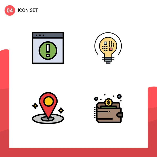 Creative Icons Modern Signs Sysymbols Business Location Man Insight Place — Vector de stock