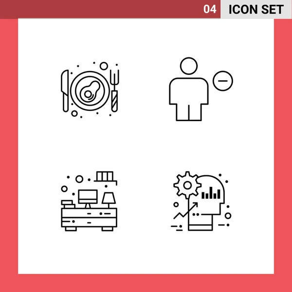 Universal Icon Symbols Group Modern Filledline Flat Colors Bacon Drawers — Stockový vektor